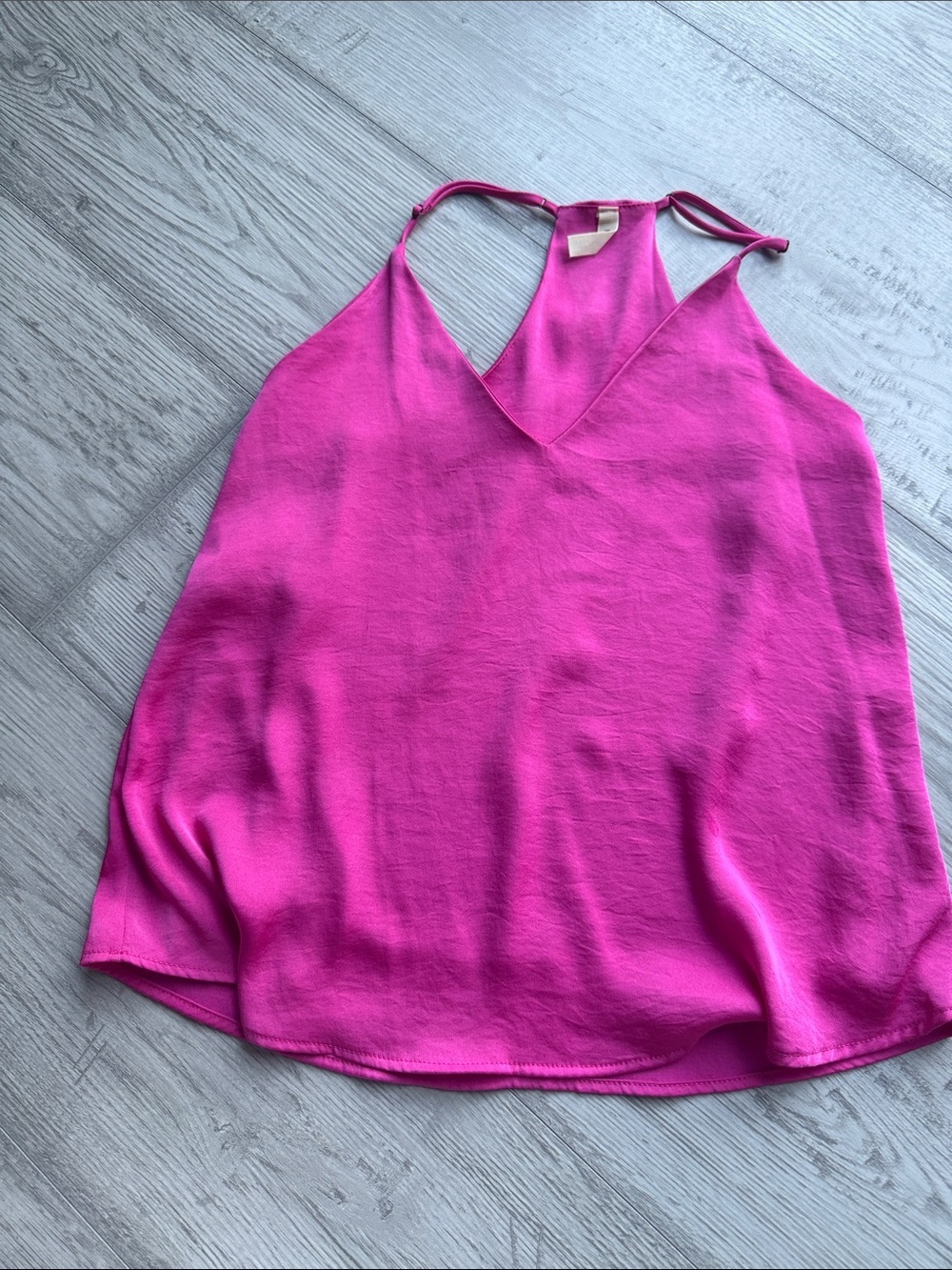 Women's V-Neck Halter Camisole in Vibrant Pink